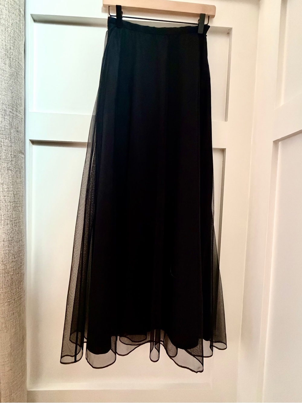 Classic Black Sheer Maxi Skirt